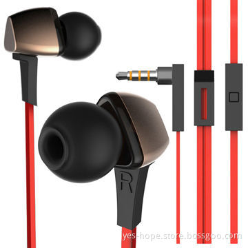 Flat cable earphone with mic for smartphone and iPadNew